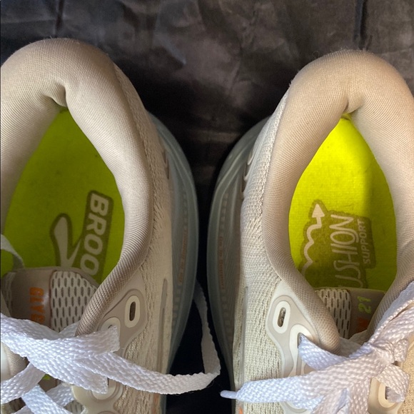 Stylish Brooks Glycerin 21 GTS‎ Beige and Blue Sneakers comfy soft work running - Picture 13 of 14